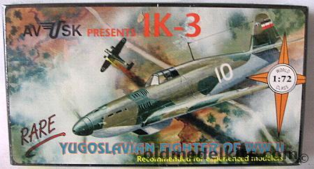 AV USK 1/72 Rogozarski Ik-3 - Yugoslavian WWII Fighter, AV1009 plastic model kit